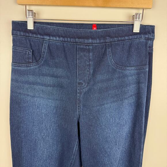 Spanx Womens Jean-ish Pull On Ankle Leggings Twilight Rinse Sz L | Stretch Denim - Picture 3 of 16